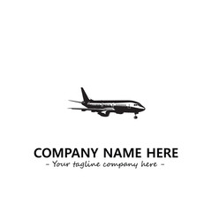 Plane silhouette logo company design vector illustration