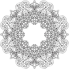 Beautiful flower art and mandala vector design