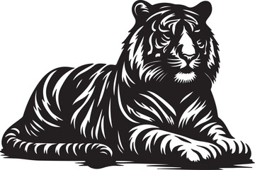 Obraz premium Tiger Silhouette