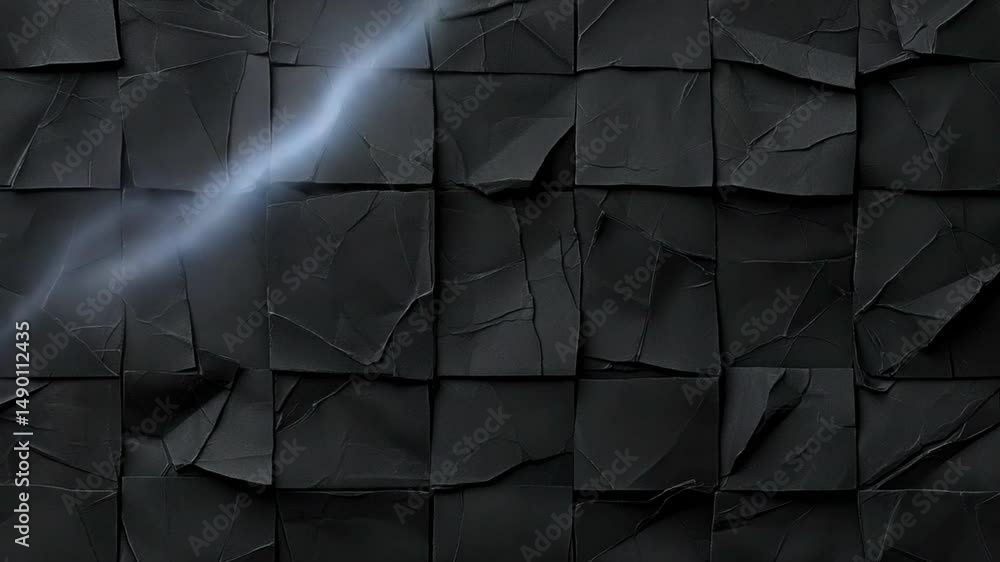 Aufkleber abstract background with crumpled dark texture and bright lightning bolt effect illuminating the sur