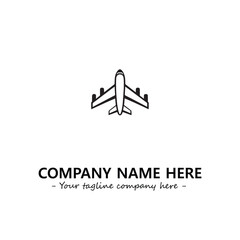 Plane silhouette logo company design vector illustration