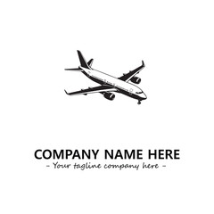 Plane silhouette logo company design vector illustration