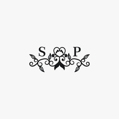 SP Initials Wedding Logo Vector Art  Icons  and Graphics