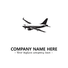 Plane silhouette logo company design vector illustration