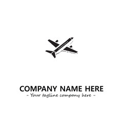Plane silhouette logo company design vector illustration