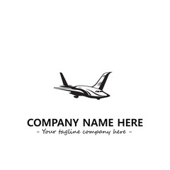 Plane silhouette logo company design vector illustration