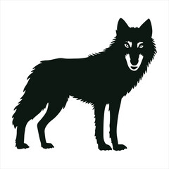 Majestic Wolf Silhouette – Graphic Art