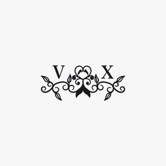 VX Initials Wedding Logo Vector Art  Icons  and Graphics