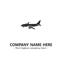 Plane silhouette logo company design vector illustration