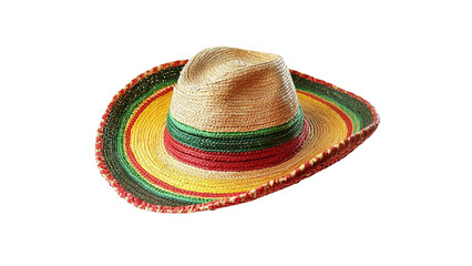 A sombrero with Mexican-inspired designs, cut out
