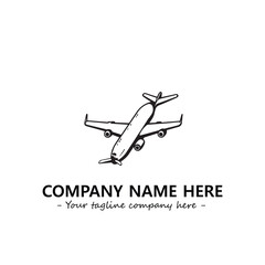 Plane silhouette logo company design vector illustration