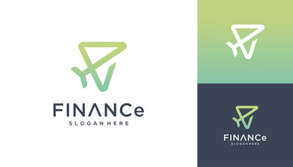 Lowercase e with financial  growth vector logo design inspirations.