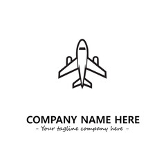 Plane silhouette logo company design vector illustration