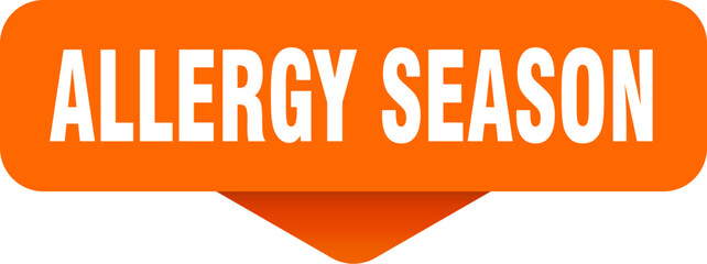 allergy season sticker. allergy season sign on transparent background