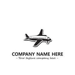 Plane silhouette logo company design vector illustration
