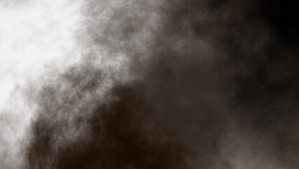 White fog or smoke on black background