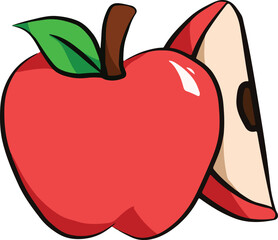 Illustration of Apple Fruit Icon