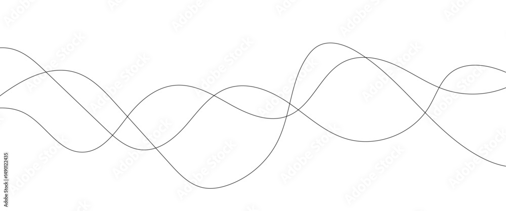 Poster abstract thin gray and white wavy lines background. abstract wavy curve line background.
