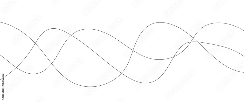 Poster abstract thin gray and white wavy lines background. abstract wavy curve line background.