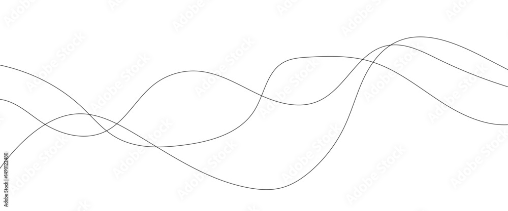 Poster abstract thin gray and white wavy lines background. abstract wavy curve line background.