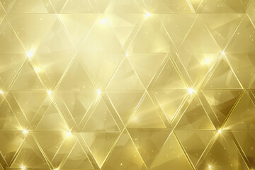 Striking gold background featuring a kaleidoscopic pattern of triangles reflecting light in an abstract design