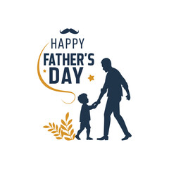 Obraz premium father's day vector clip art logo design illustration