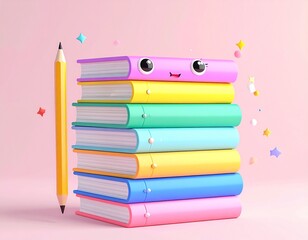 Fototapeta premium stack of colorful books
