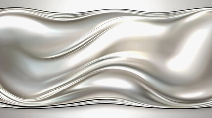 Obraz premium Silvery wavy background created by melted aluminum pouring and solidifying capturing unique textural illustrations