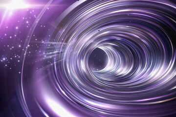 Mystical purple swirl with stars capturing the essence of space and microgravity in a unique textured illustration