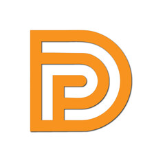 Web line modern color full letter logo design