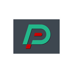 Web line modern color full letter logo design