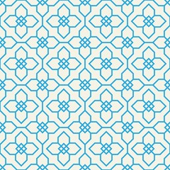 Blue Floral Seamless Pattern Design