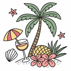 tropical cocktail set