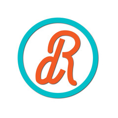 Web line modern color full letter logo design