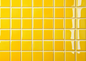 A captivating pattern of yellow square tiles. 