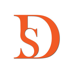 Web line modern color full letter logo design