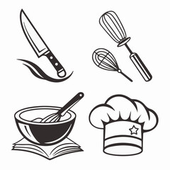 Solid Vector Icons for Kitchen and Cooking – Professional Design Set