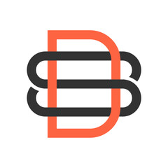 Web line modern color full letter logo design