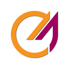 Web line modern color full letter logo design