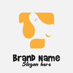 Dual Meaning Monogram Logo – Letter T Fused with Dog Silhouette