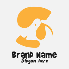 Dual Meaning Monogram Logo – Letter S Fused with Dog Silhouette