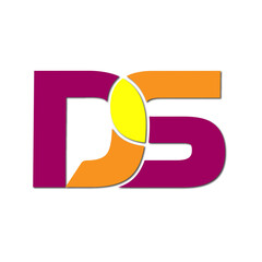 Web line modern color full letter logo design