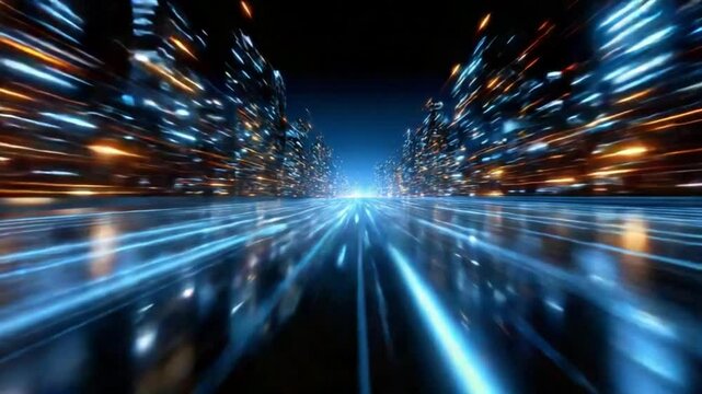 Dynamic Cityscape: Dive into a futuristic panorama of a bustling metropolis, where the convergence of technology and urbanization creates a captivating and energetic atmosphere.