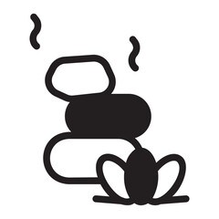 lithotherapy glyph icon