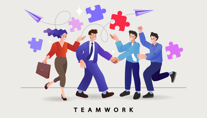 Teamwork and collaboration concept. A diverse business team of people works together, linking arms to symbolize unity, partnership, and a successful corporate strategy.