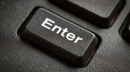Enter keyboard key button isolated on white Technology and computing concept