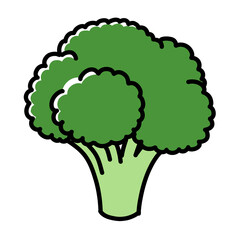 シンプルなタッチのブロッコリーのイラスト
