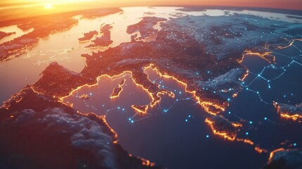 European Globe Sunrise