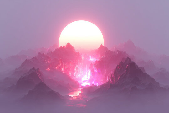 sunrise over mountains
