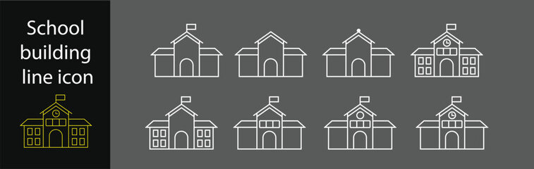  Collection of Home Icons. Vector web home icon, building symbol. House. Vector Building Illustration